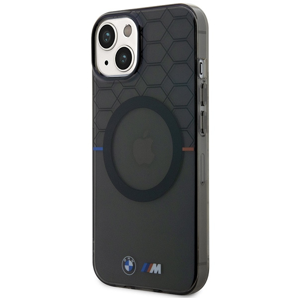 Kryt BMW BMHMP14MHGPK Apple iPhone 14 Plus / 15 Plus grey Pattern MagSafe
