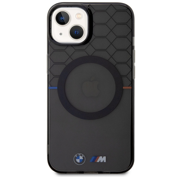 Kryt BMW BMHMP14MHGPK Apple iPhone 14 Plus / 15 Plus grey Pattern MagSafe