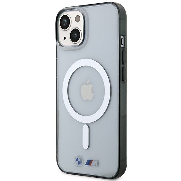 Kryt BMW BMHMP14SHCRS Apple iPhone 14 transparent hardcase Silver Ring MagSafe