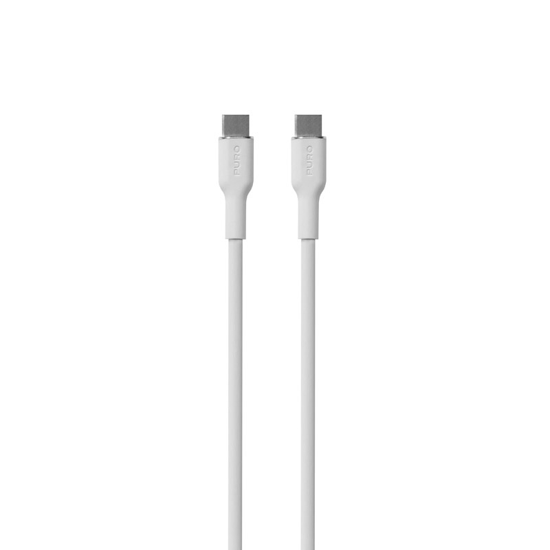 PURO ICON Soft Cable USB-C/USB-C 1.5m (White)