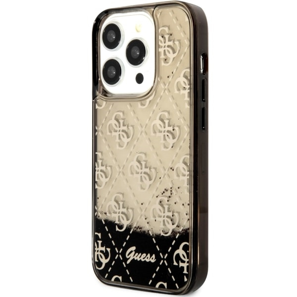 Kryt Guess GUHCP14LLC4PSGK Apple iPhone 14 Pro black hardcase Liquid Glitter 4G Transculent