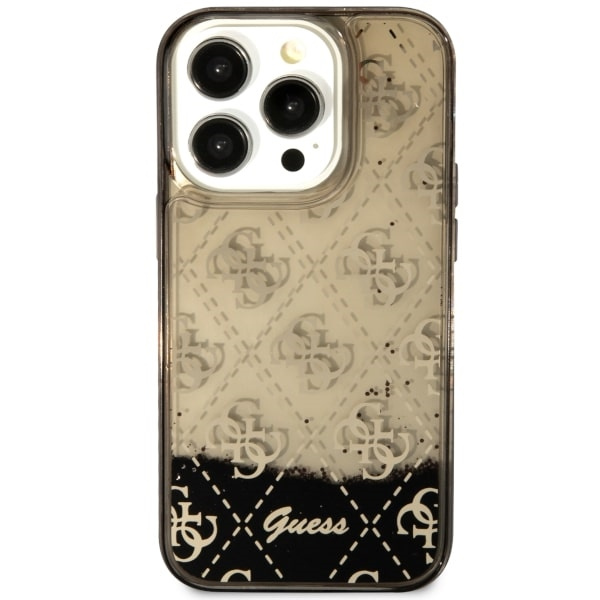 Kryt Guess GUHCP14LLC4PSGK Apple iPhone 14 Pro black hardcase Liquid Glitter 4G Transculent