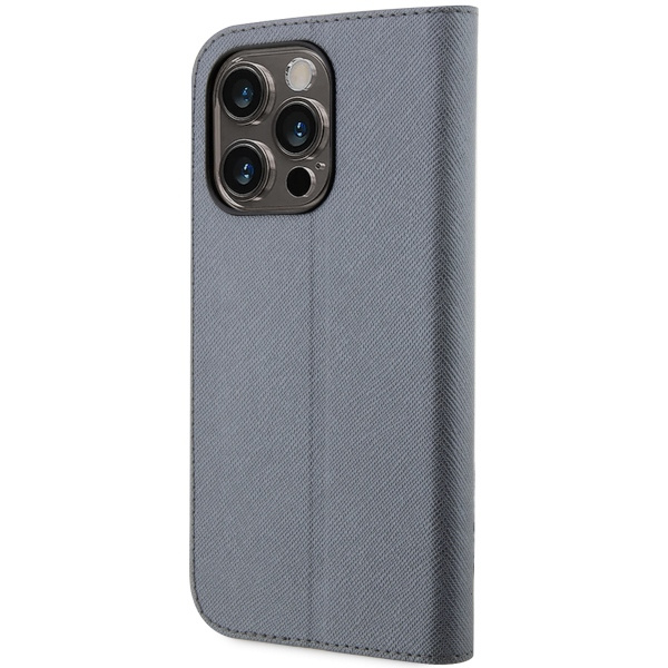 Kryt Karl Lagerfeld KLBKP14XSANKCPG Apple iPhone 14 Pro Max bookcase silver Saffiano Karl & Choupette