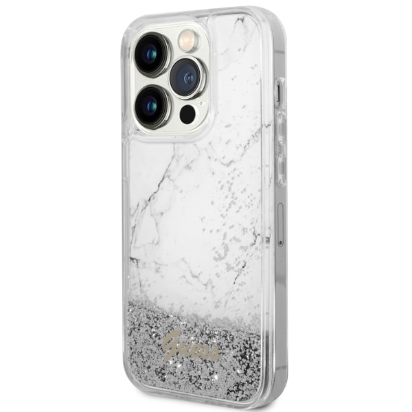 Kryt Guess GUHCP14XLCSGSGH Apple iPhone 14 Pro Max white hardcase Liquid Glitter Marble