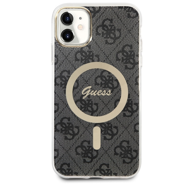 Kryt Guess GUHMN61H4STK Apple iPhone 11 black hardcase 4G MagSafe