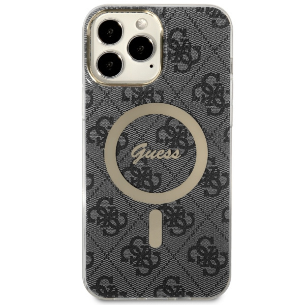 Kryt Guess GUHMP13XH4STK Apple iPhone 13 Pro Max black hardcase 4G MagSafe