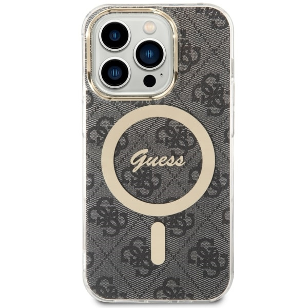 Kryt Guess GUHMP14LH4STK Apple iPhone 14 Pro black hardcase 4G MagSafe