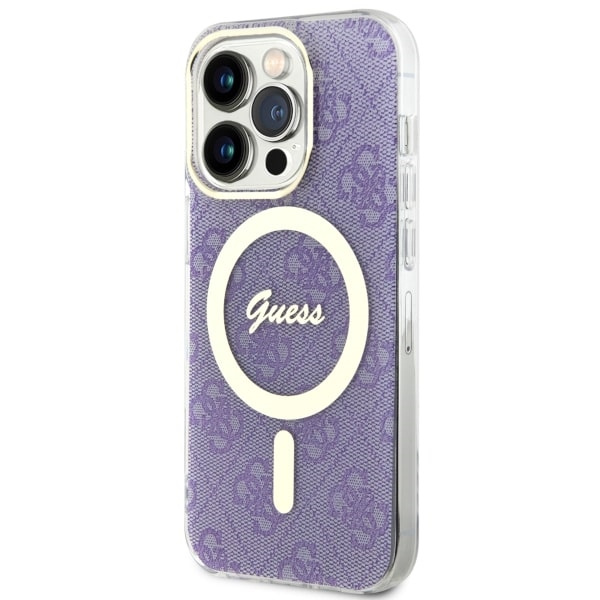 Kryt Guess GUHMP14LH4STU Apple iPhone 14 Pro purple hardcase 4G MagSafe