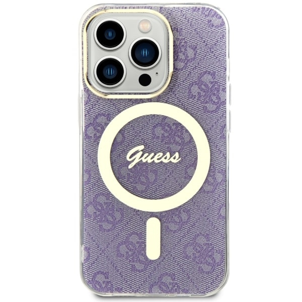 Kryt Guess GUHMP14LH4STU Apple iPhone 14 Pro purple hardcase 4G MagSafe