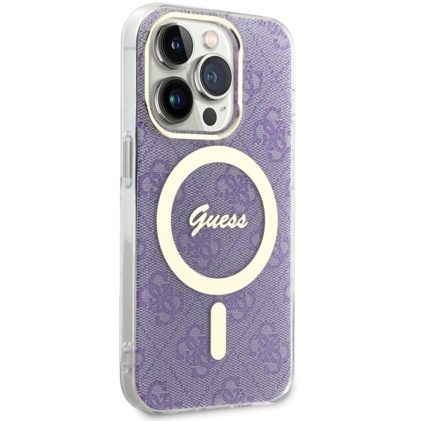 Kryt Guess GUHMP14LH4STU Apple iPhone 14 Pro purple hardcase 4G MagSafe