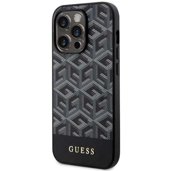 Kryt Guess GUHMP14LHGCFSEK Apple iPhone 14 Pro black hardcase GCube Stripes MagSafe