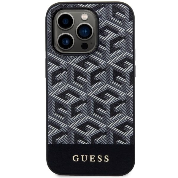 Kryt Guess GUHMP14LHGCFSEK Apple iPhone 14 Pro black hardcase GCube Stripes MagSafe