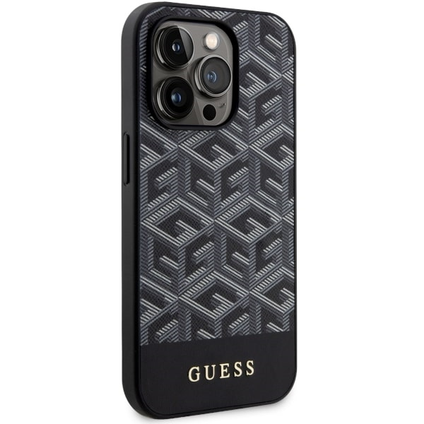 Kryt Guess GUHMP14LHGCFSEK Apple iPhone 14 Pro black hardcase GCube Stripes MagSafe