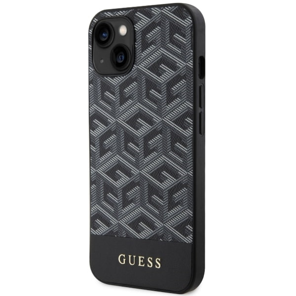 Kryt Guess GUHMP14MHGCFSEK Apple iPhone 14 Plus / 15 Plus black hardcase GCube Stripes MagSafe