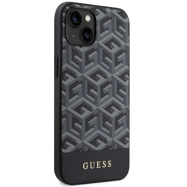 Kryt Guess GUHMP14MHGCFSEK Apple iPhone 14 Plus / 15 Plus black hardcase GCube Stripes MagSafe