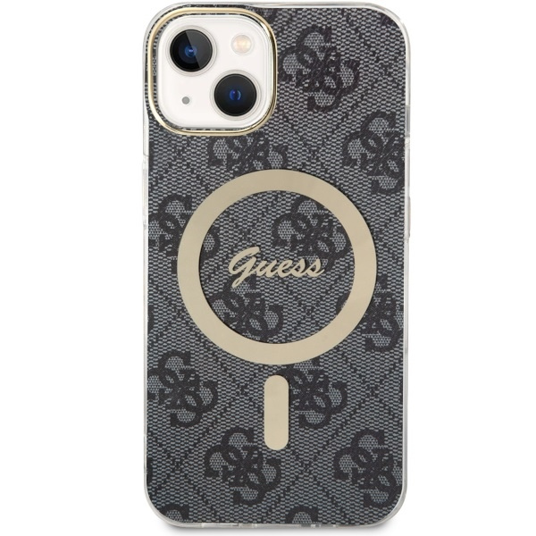 Kryt Guess GUHMP14SH4STK Apple iPhone 14 black hardcase 4G MagSafe