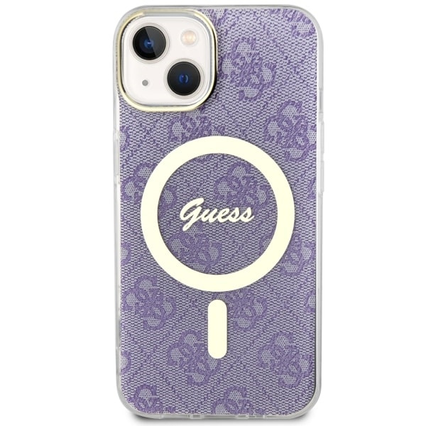 Kryt Guess GUHMP14SH4STU Apple iPhone 14 purple hardcase 4G MagSafe