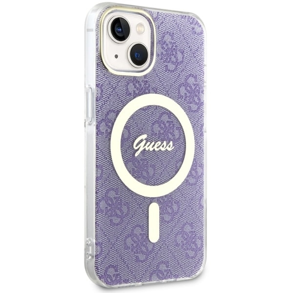 Kryt Guess GUHMP14SH4STU Apple iPhone 14 purple hardcase 4G MagSafe