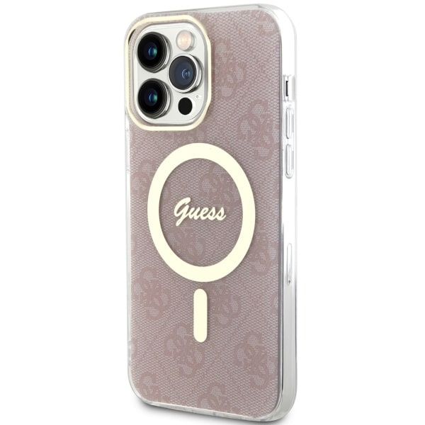 Kryt Guess GUHMP14XH4STP Apple iPhone 14 Pro Max pink hardcase 4G MagSafe