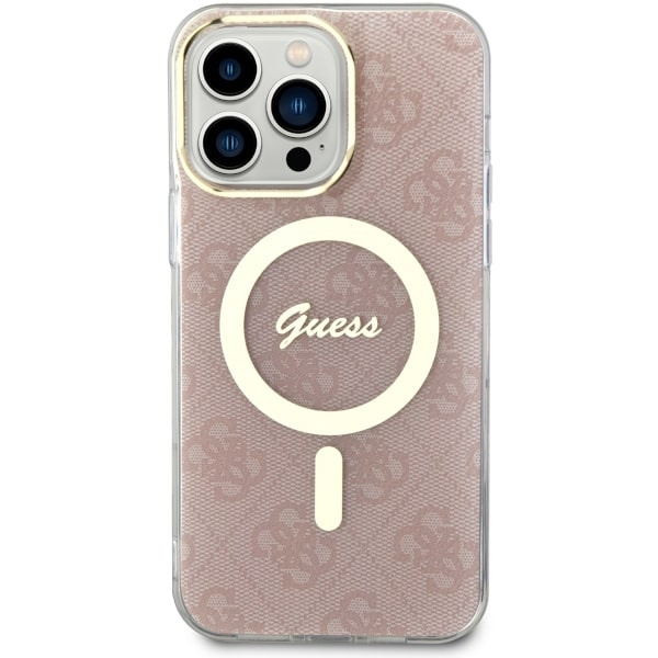 Kryt Guess GUHMP14XH4STP Apple iPhone 14 Pro Max pink hardcase 4G MagSafe