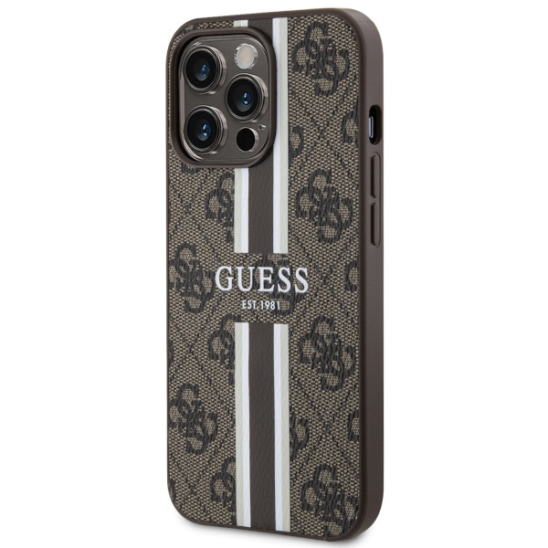 Kryt Guess GUHMP13LP4RPSW Apple iPhone 13/13 Pro brown hardcase 4G Printed Stripes MagSafe