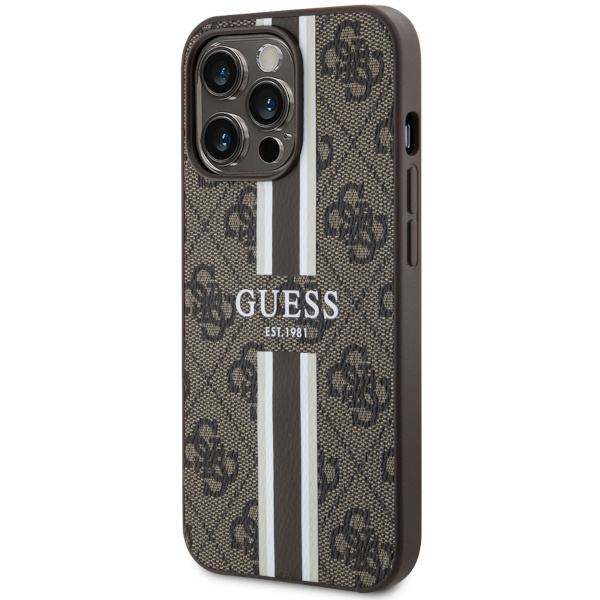 Kryt Guess GUHMP13XP4RPSW Apple iPhone 13 Pro Max brown hardcase 4G Printed Stripes MagSafe