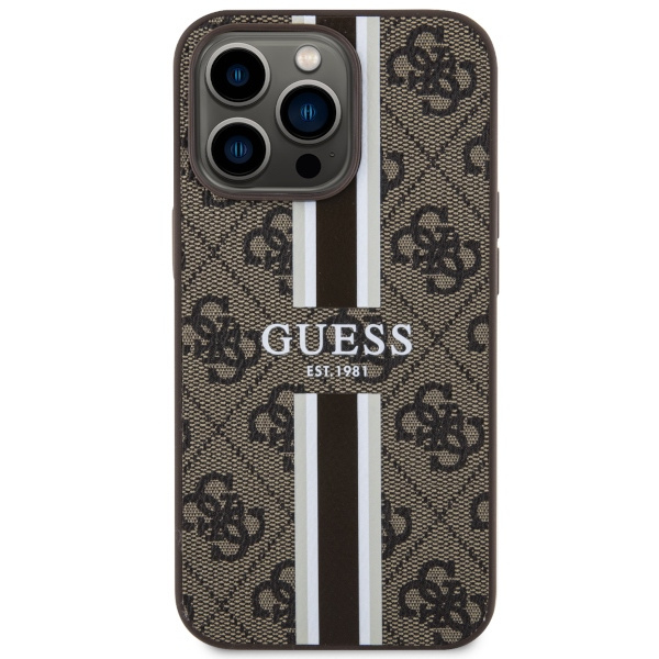 Kryt Guess GUHMP13XP4RPSW Apple iPhone 13 Pro Max brown hardcase 4G Printed Stripes MagSafe