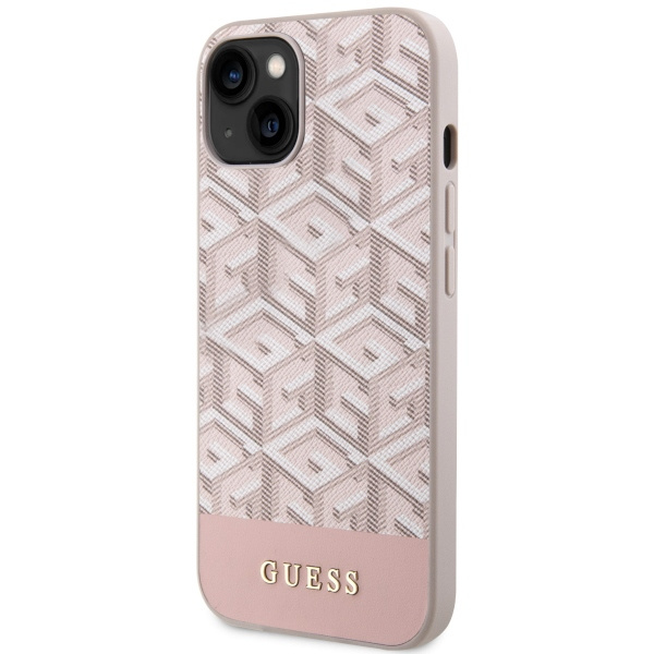 Kryt Guess GUHMP14MHGCFSEP Apple iPhone 14 Plus / 15 Plus pink hard case GCube Stripes MagSafe