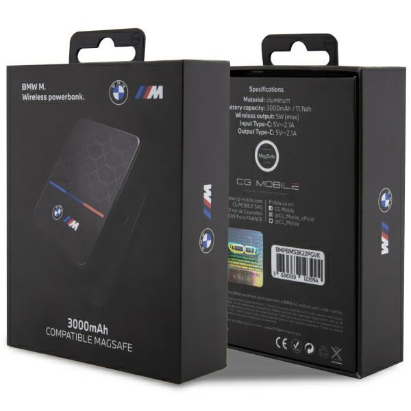 BMW Wireless Charging Powerbank BMPBMS3K22PGVK 5W 3000mAh MagSafe + kabel M Collection