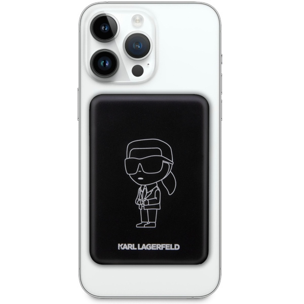 Karl Lagerfeld Wireless Charging Powerbank KLPBMKIOTTGK 5W 3000mAh black Ikonik MagSafe
