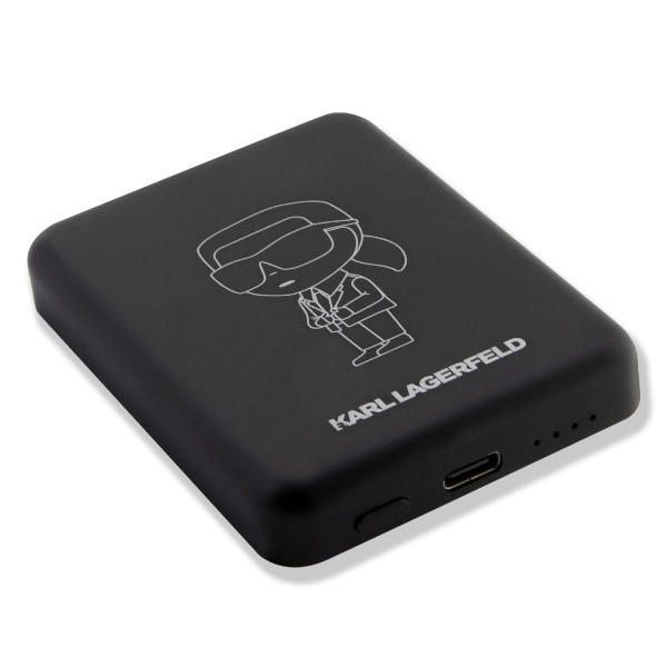 Karl Lagerfeld Wireless Charging Powerbank KLPBMKIOTTGK 5W 3000mAh black Ikonik MagSafe