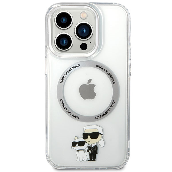 Kryt Karl Lagerfeld KLHMP13LHNKCIT iPhone 13 Pro 6,1" hardcase transparent Iconic Karl&Choupette Magsafe