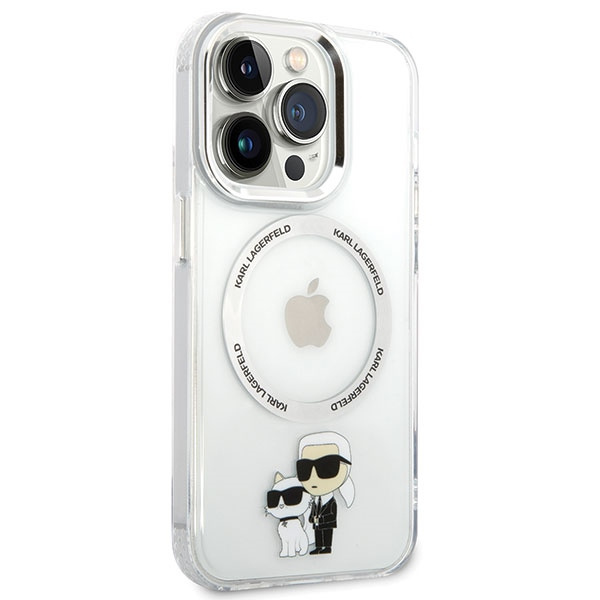 Kryt Karl Lagerfeld KLHMP13LHNKCIT iPhone 13 Pro 6,1" hardcase transparent Iconic Karl&Choupette Magsafe