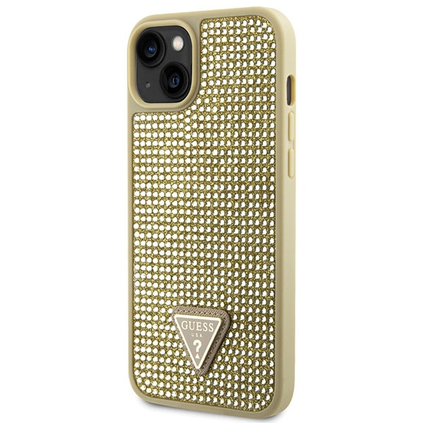 Kryt Guess GUHCP14SHDGTPD Apple iPhone 14 gold hardcase Rhinestone Triangle