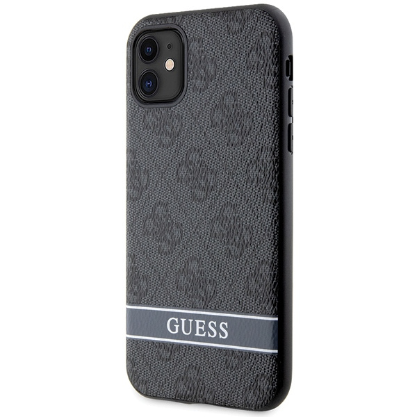 Kryt Guess GUHCN61P4SNK Apple iPhone 11/XR gray hardcase 4G Stripe