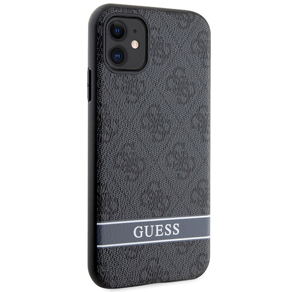 Kryt Guess GUHCN61P4SNK Apple iPhone 11/XR gray hardcase 4G Stripe