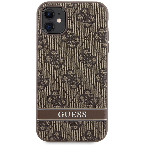 Kryt Guess GUHCN61P4SNW Apple iPhone 11/XR brown hardcase 4G Stripe