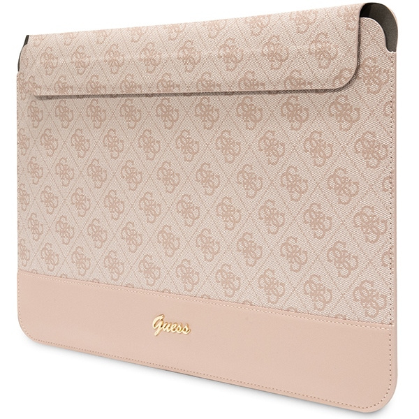 Kryt Guess Sleeve GUCS14PS4SGP 14 inch pink 4G Stripe Metal Logo