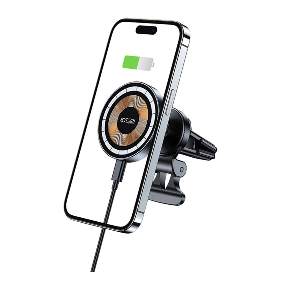 Držák do auta Tech-Protect MM15W-V5 Magnetic MagSafe Vent Wireless Charger 15W, Black