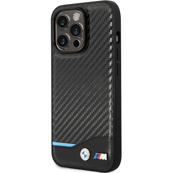 Kryt BMW BMHCP13X22NBCK Apple iPhone 13 Pro Max black hardcase Leather Carbon