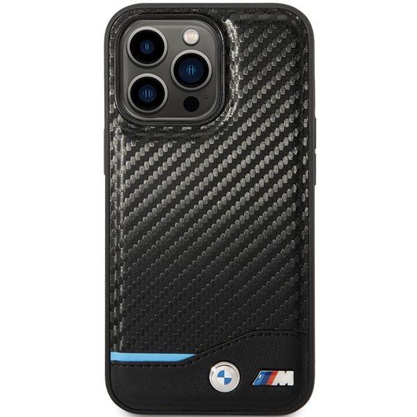 Kryt BMW BMHCP13X22NBCK Apple iPhone 13 Pro Max black hardcase Leather Carbon