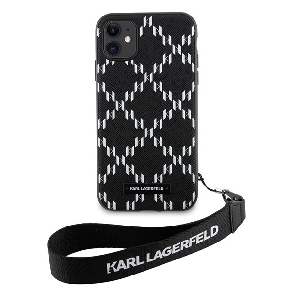 Kryt Karl Lagerfeld KLHCN61SAKLMBSK Apple iPhone 11/XR black hardcase Monogram Losange Saffiano