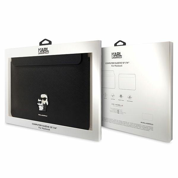 Kryt Karl Lagerfeld Sleeve KLCS14SAKCPMK 14 inch black Saffiano Karl&Choupette