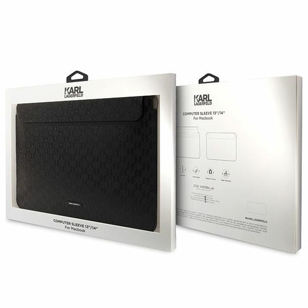 Kryt Karl Lagerfeld Sleeve KLCS14SAKLHPK 14 inch black Saffiano Plaque