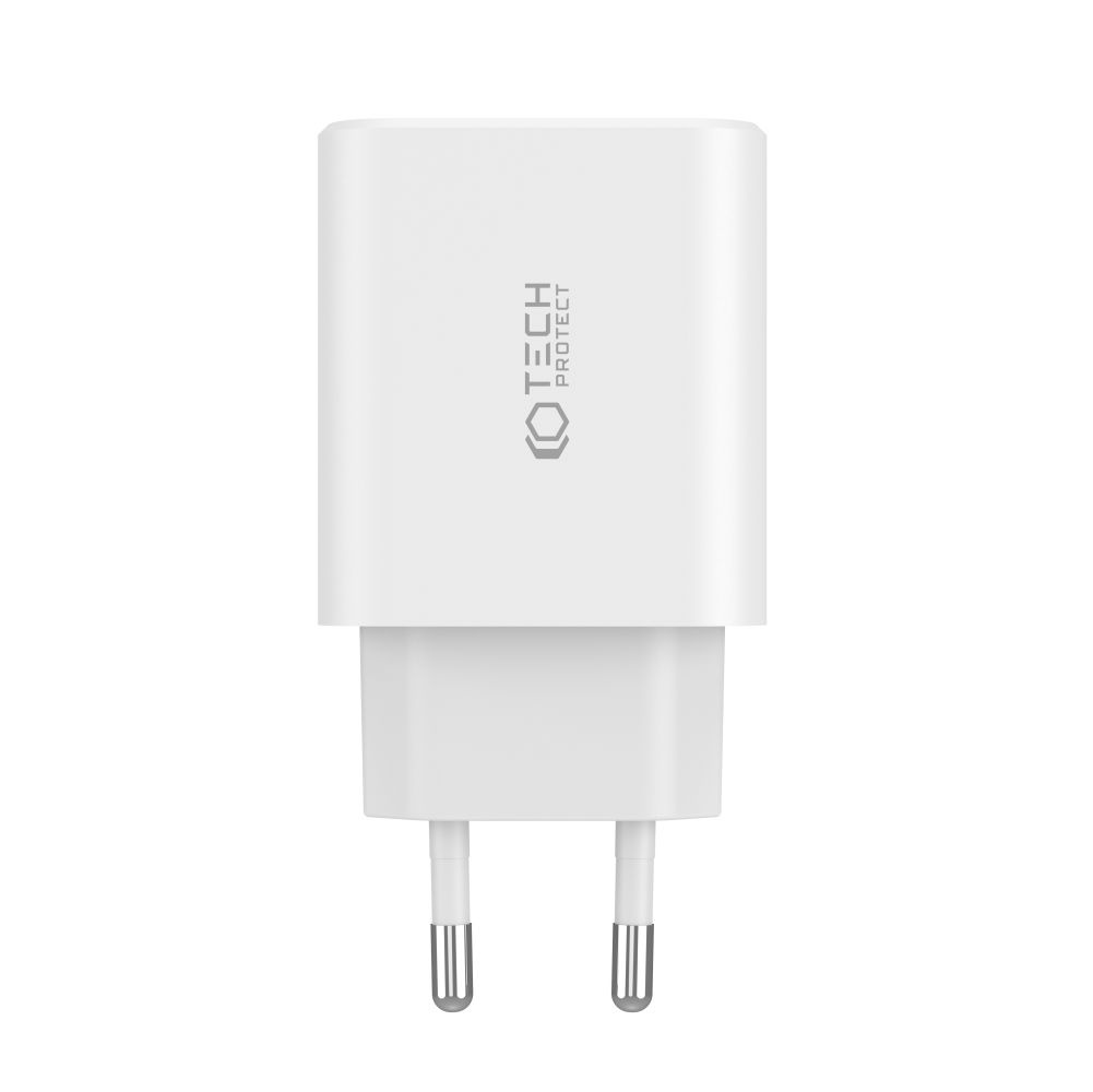 Síťová nabíječka Tech-Protect C30W 3-port Network Charger PD 30W QC 3.0 White