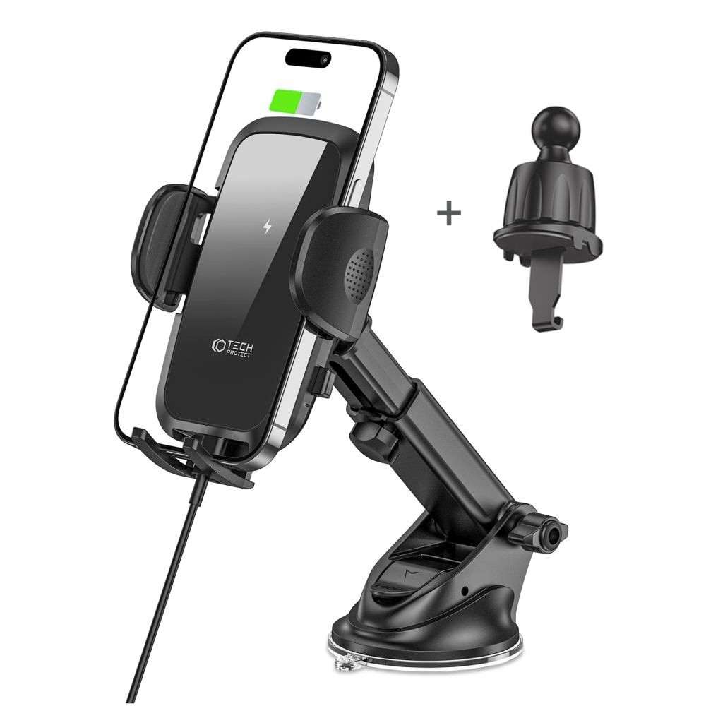 Držák do auta Tech-Protect CM15W-V1 Dashboard & Vent Wireless Charger 15W, Black