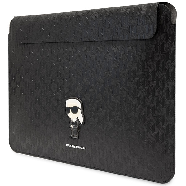Kryt Karl Lagerfeld Sleeve KLCS14SAKHPKK 14 inch black Saffiano Monogram Ikonik