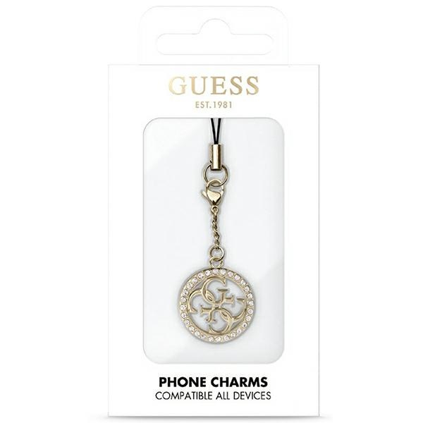 Šňůrka na mobil Guess GUCPM4DRD Phone Strap 4G Rhinestone Charm