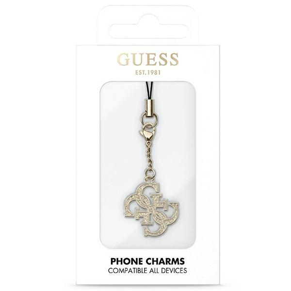 Šňůrka na mobil Guess GUCPM4GID Phone Strap 4G Glitter Charm