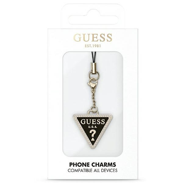 Šňůrka na mobil Guess GUCPMTDCK Phone Strap Triangle Diamond Charm with Rhinestones